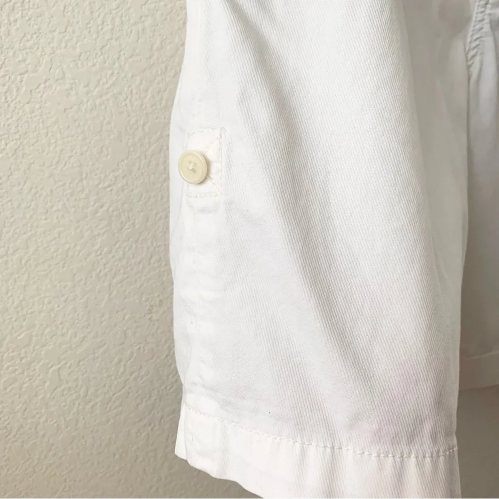Tory Burch white cotton long shorts